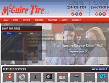 Tablet Screenshot of mcguiretire.com